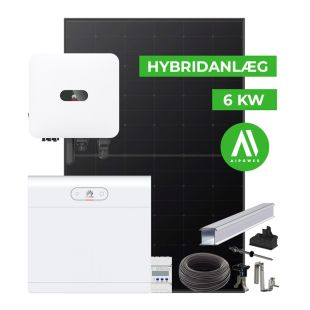Komplet Huawei 6 kW solcelleanlæg med batteri